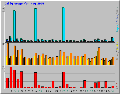 Daily usage for May 2025