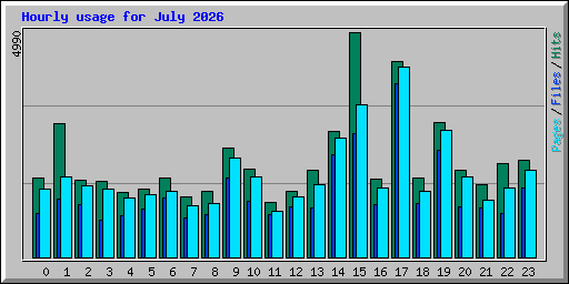 Hourly usage for July 2026